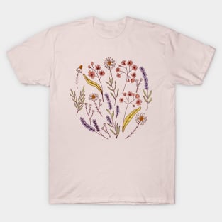 Bedtime tea calming herbs in pink T-Shirt